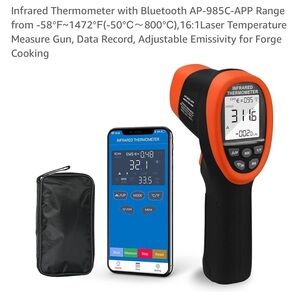 Infrared Bluetooth Thermometer AP-985C-APP – Orange/Black